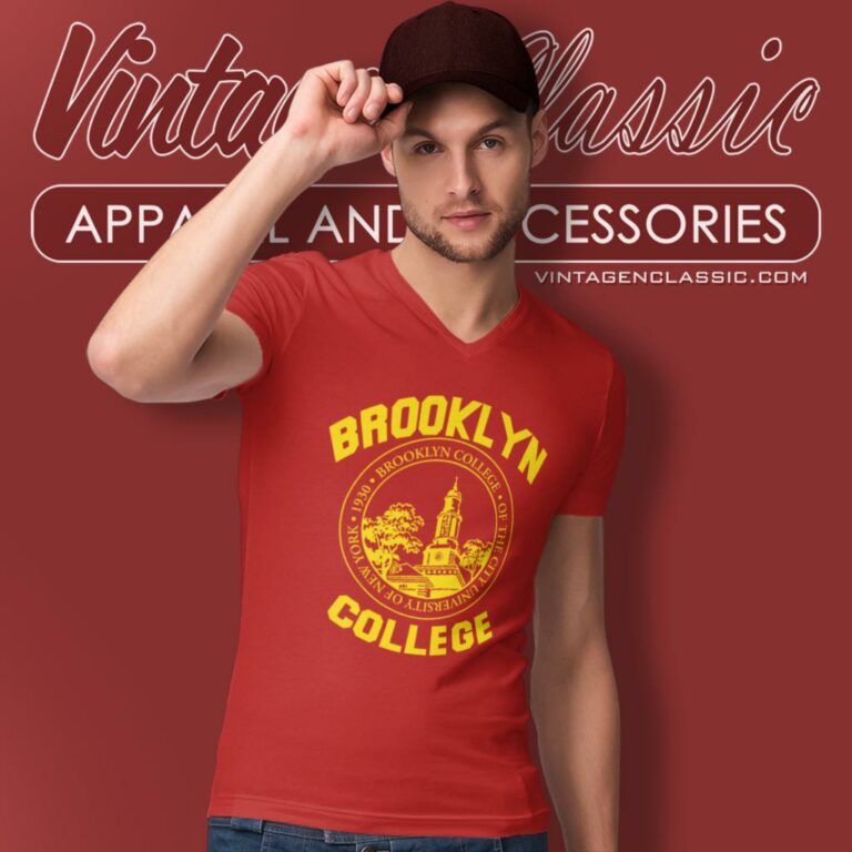 Brooklyn College Logo V Neck TShirt Brooklyn College Logo V Neck TShirt