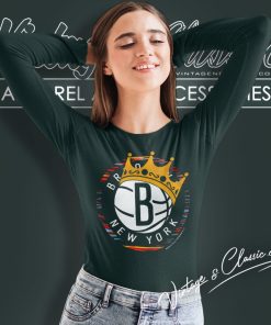Brooklyn Nets Biggie Crown Logo Pro Team Long Sleeve Tee