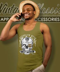 Brooklyn Nets Harley Davidson Skull Tank Top Racerback