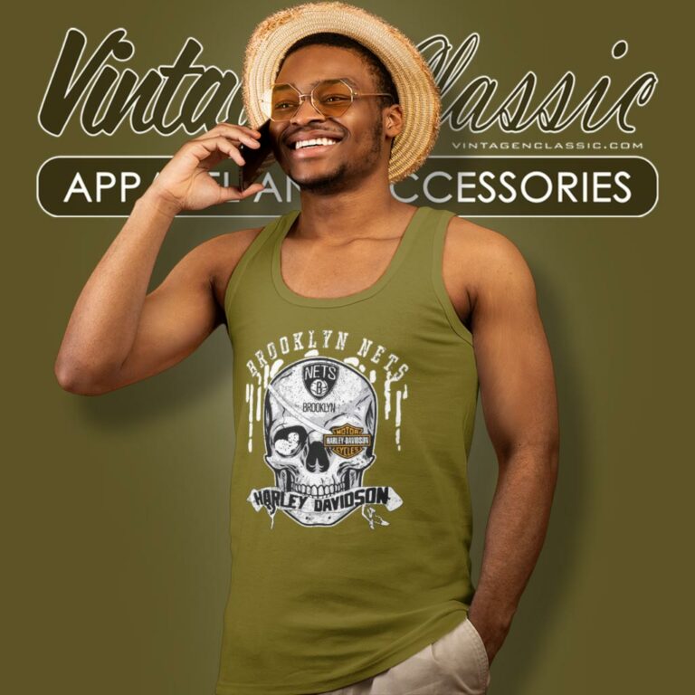 Brooklyn Nets Harley Davidson Skull Tank Top Racerback Brooklyn Nets Harley Davidson Skull Tank Top Racerback