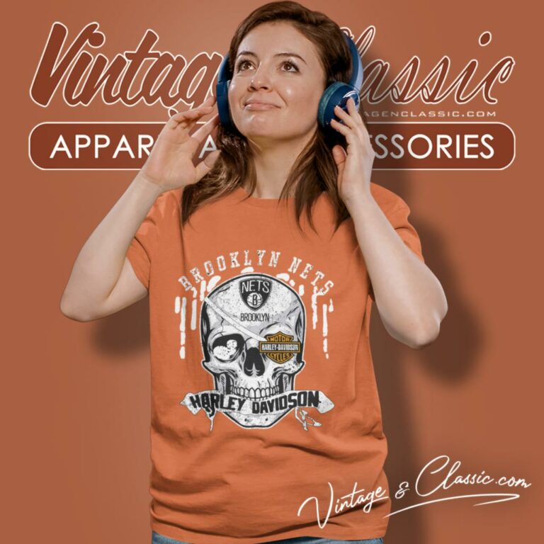 Brooklyn Nets Harley Davidson Skull Women T Shirt Brooklyn Nets Harley Davidson Skull Women T Shirt