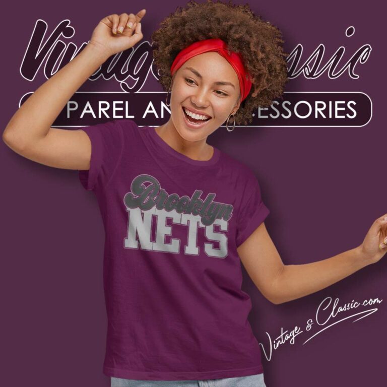 Brooklyn Nets Logo Signature Women TShirt Brooklyn Nets Logo Signature Women TShirt