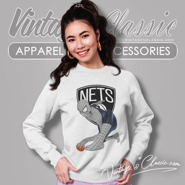 Brooklyn Nets Spiderman Sweatshirt Brooklyn Nets Spiderman Sweatshirt
