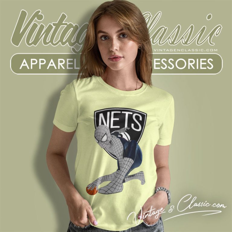 Brooklyn Nets Spiderman Women T Shirt Brooklyn Nets Spiderman Women T Shirt