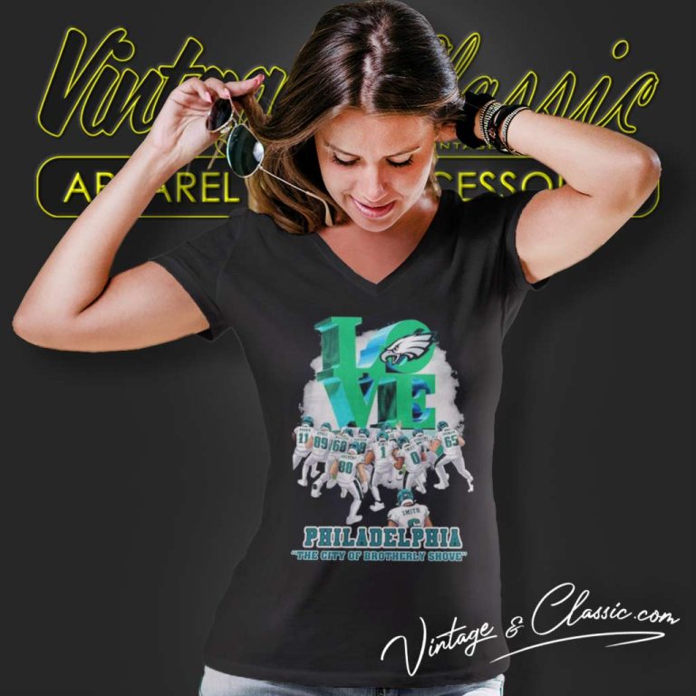 Brotherly Shove Eagles Shirt Love Philadelphia The City Of Brotherly Shove V Neck TShirt Brotherly Shove Eagles Shirt Love Philadelphia The City Of Brotherly Shove V Neck TShirt