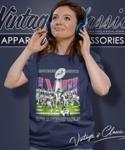 Brotherly Shove Win Its A Philly Thing Eagles Shirt Super Bowl Lviii Women T Shirt