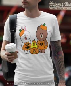 Brown Bear Cony Bunny Rabbit Duck Pumpkins T Shirt