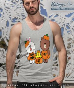 Brown Bear Cony Bunny Rabbit Duck Pumpkins Tank Top Racerback