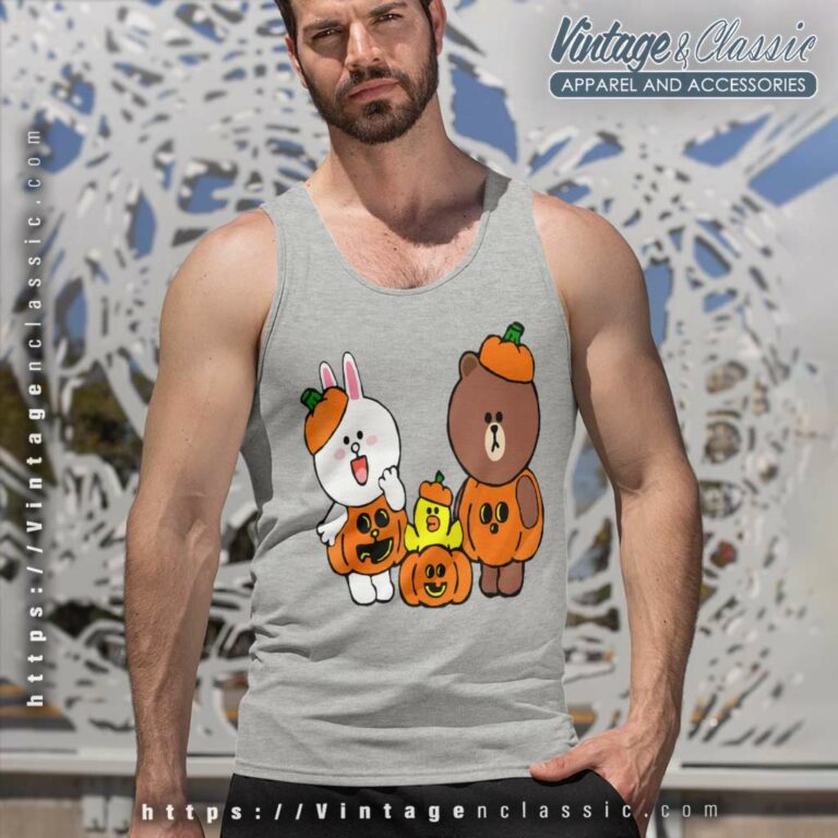 Brown Bear Cony Bunny Rabbit Duck Pumpkins Tank Top Racerback Brown Bear Cony Bunny Rabbit Duck Pumpkins Tank Top Racerback