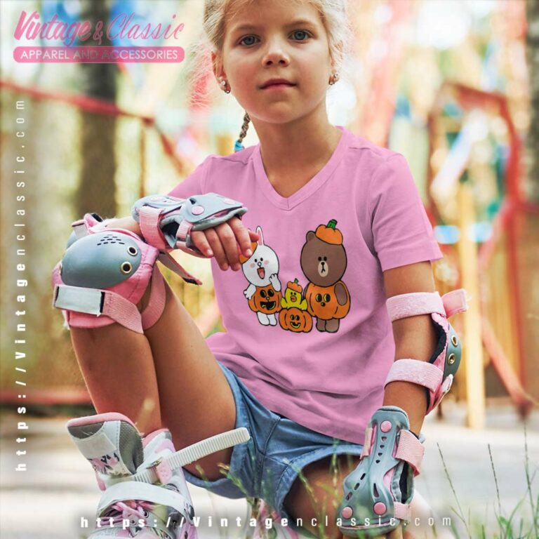 Brown Bear Cony Bunny Rabbit Halloween Vneck kids Brown Bear Cony Bunny Rabbit Halloween Vneck kids