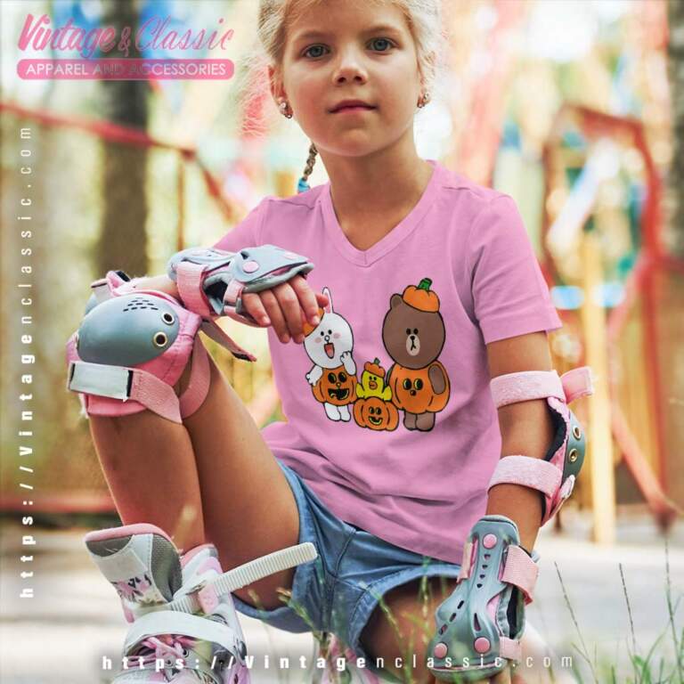 Brown Bear Cony Bunny Rabbit Halloween kids Vneck Brown Bear Cony Bunny Rabbit Halloween kids Vneck