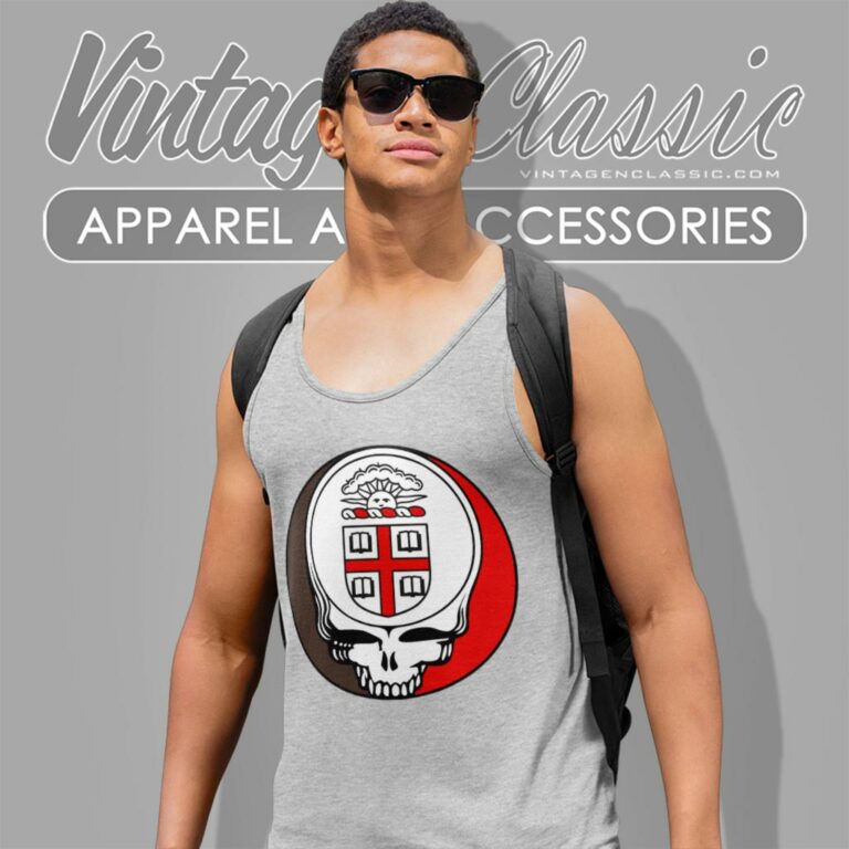 Brown University Grateful Dead Steal Your Face Tank Top Racerback Brown University Grateful Dead Steal Your Face Tank Top Racerback