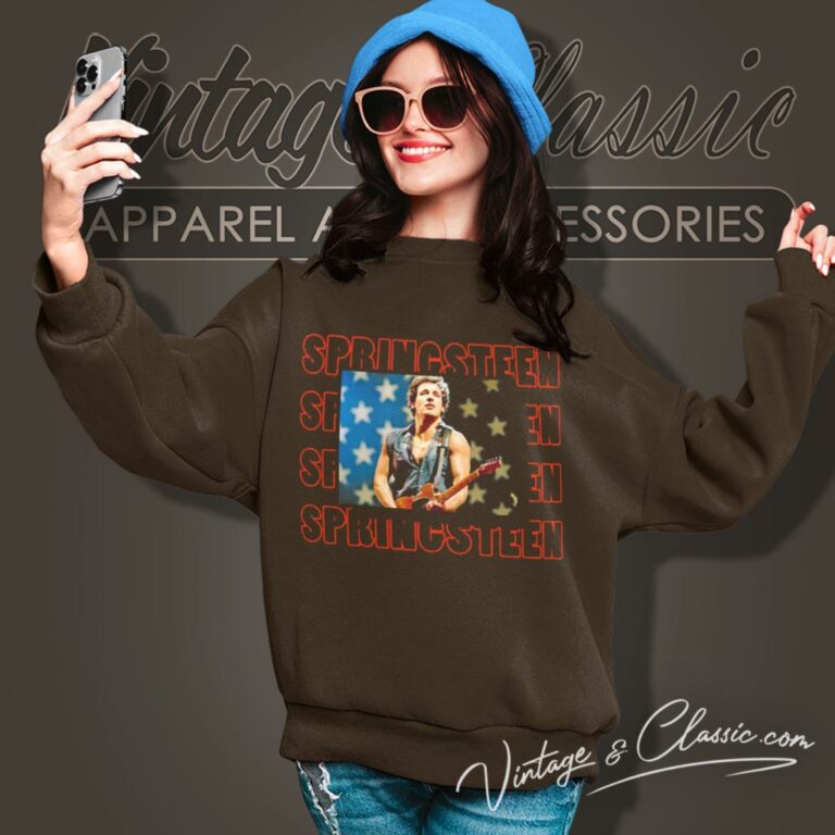Bruce Springsteen American Flag Sweatshirt Bruce Springsteen American Flag Sweatshirt