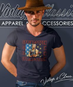 Bruce Springsteen American Flag V Neck TShirt