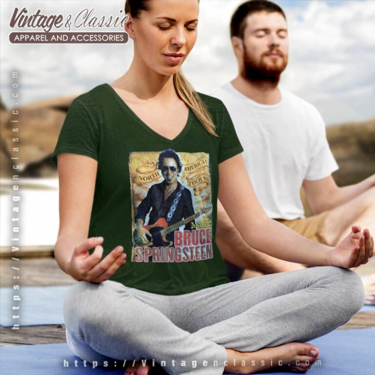Bruce Springsteen American Tour V Neck TShirt Bruce Springsteen American Tour V Neck TShirt
