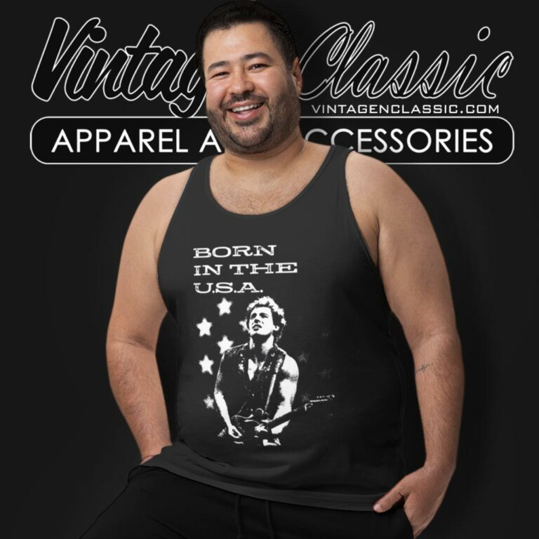 Bruce Springsteen Born In The Usa Tank Top Racerback Bruce Springsteen Born In The Usa Tank Top Racerback
