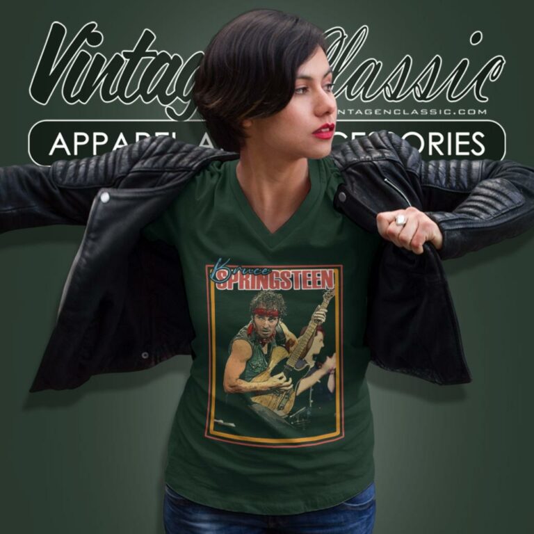 Bruce Springsteen Classic Rock V Neck TShirt Bruce Springsteen Classic Rock V Neck TShirt
