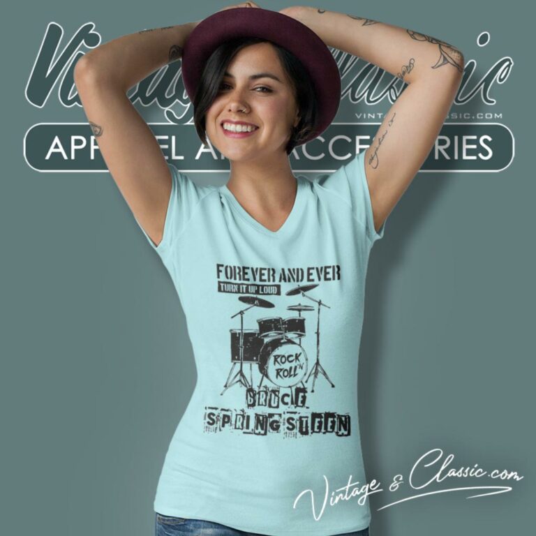 Bruce Springsteen Forever And Ever V Neck TShirt Bruce Springsteen Forever And Ever V Neck TShirt