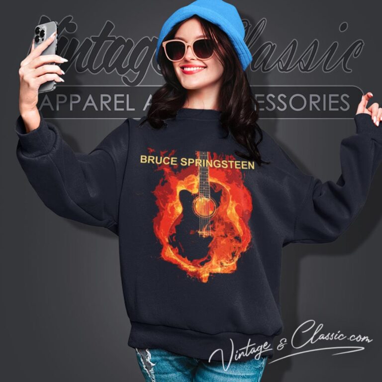 Bruce Springsteen Guitar Flame Sweatshirt 1 Bruce Springsteen Guitar Flame Sweatshirt 1