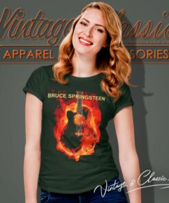 Bruce Springsteen Guitar Flame Women T Shirt 1