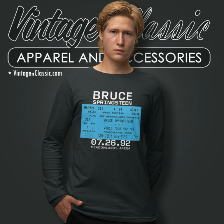 Bruce Springsteen Nj 07 26 92 Long Sleeve Tee Bruce Springsteen Nj 07 26 92 Long Sleeve Tee