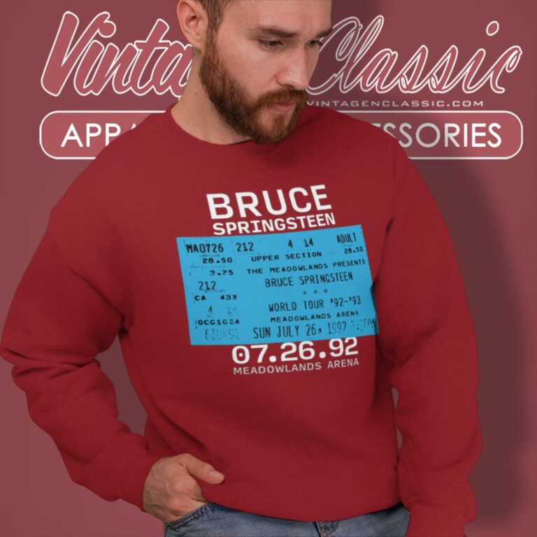 Bruce Springsteen Nj 07 26 92 Sweatshirt Bruce Springsteen Nj 07 26 92 Sweatshirt