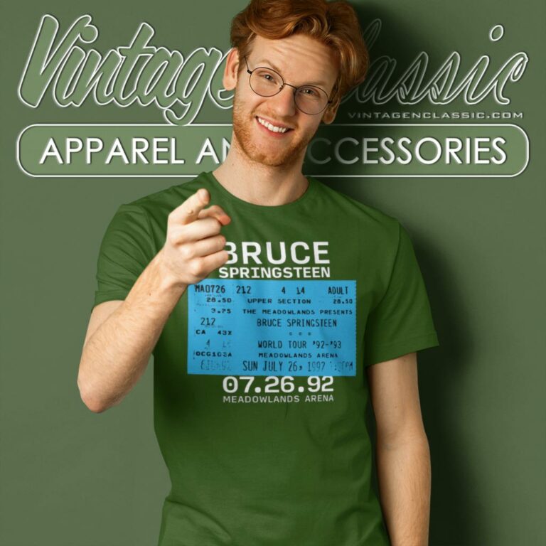 Bruce Springsteen Nj 07 26 92 T Shirt Bruce Springsteen Nj 07 26 92 T Shirt