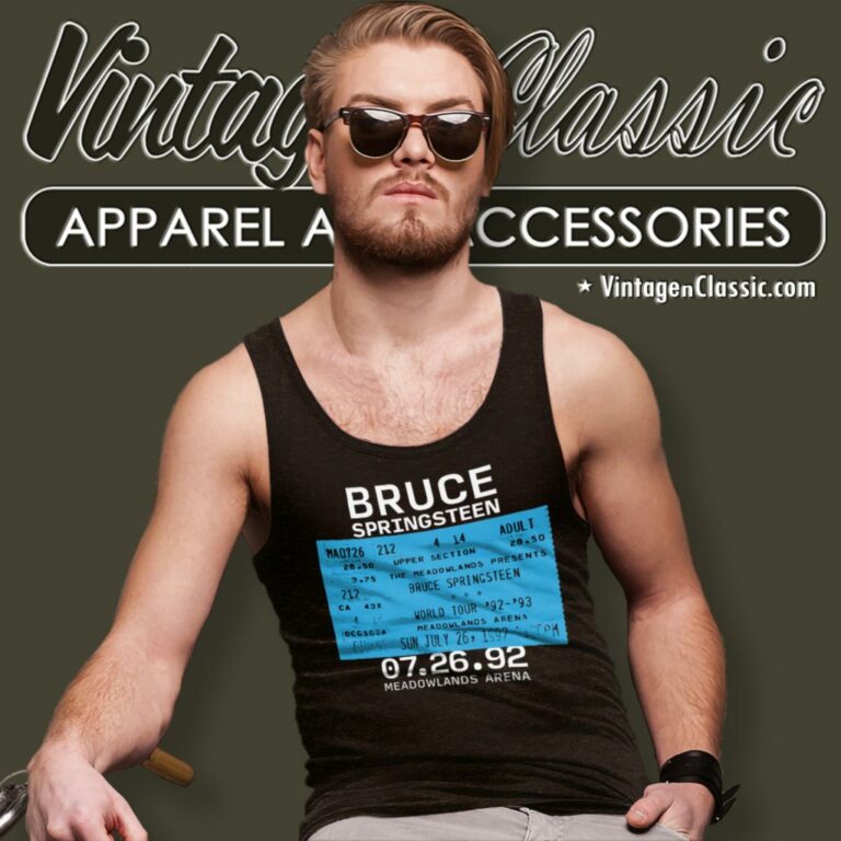 Bruce Springsteen Nj 07 26 92 Tank Top Racerback Bruce Springsteen Nj 07 26 92 Tank Top Racerback
