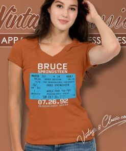 Bruce Springsteen Nj 07 26 92 V Neck TShirt