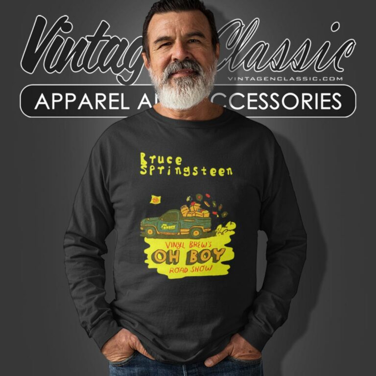 Bruce Springsteen Retro Car Long Sleeve Tee Bruce Springsteen Retro Car Long Sleeve Tee