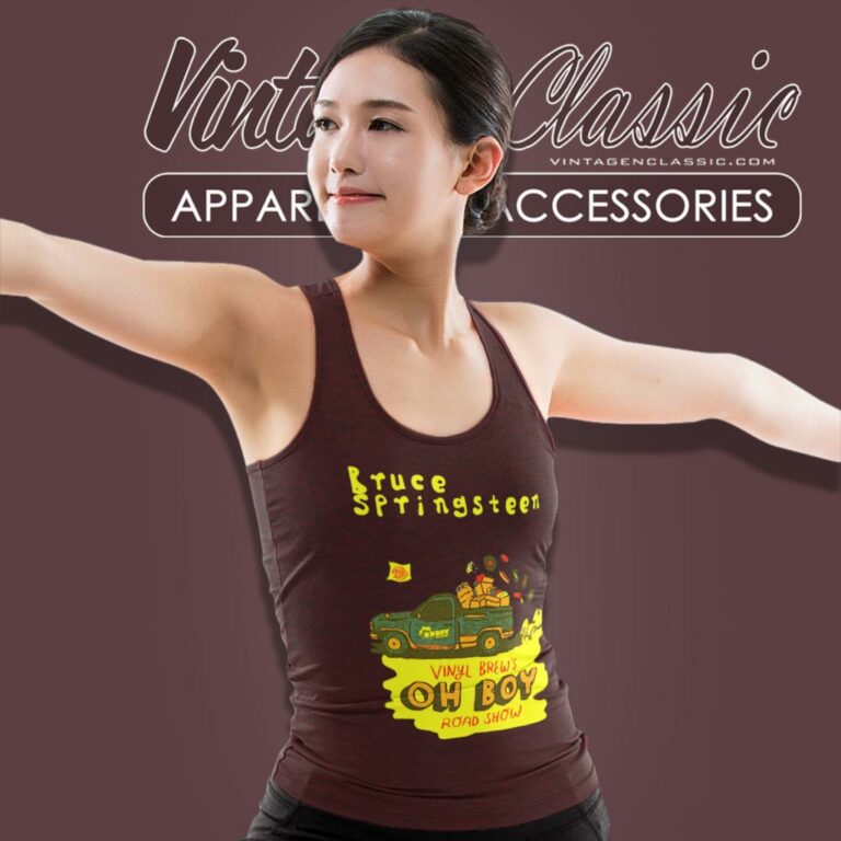 Bruce Springsteen Retro Car Tank Top Racerback Bruce Springsteen Retro Car Tank Top Racerback
