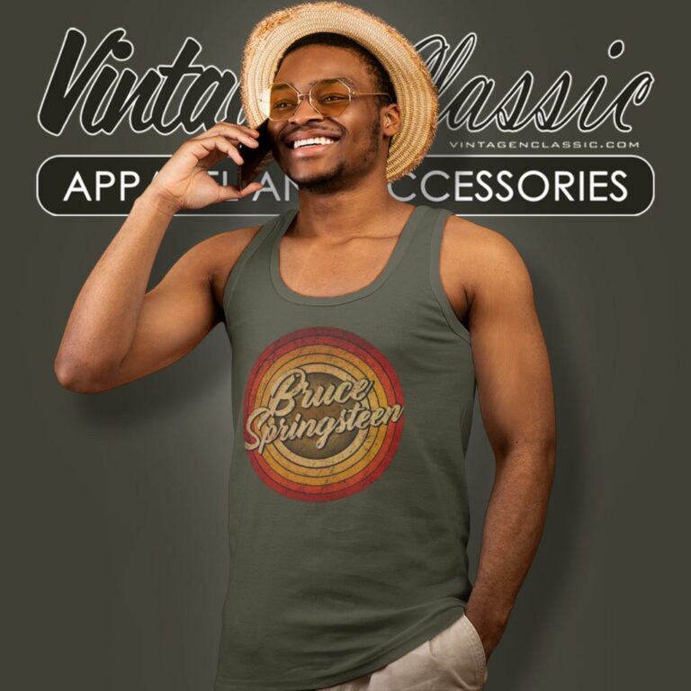Bruce Springsteen Retro Tank Top Racerback Bruce Springsteen Retro Tank Top Racerback