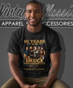 Bruce Springsteen Shirt 60 Years 1964 2024 Thank You For The Memories Signature T Shirt