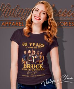 Bruce Springsteen Shirt 60 Years 1964 2024 Thank You For The Memories Signature Women T Shirt