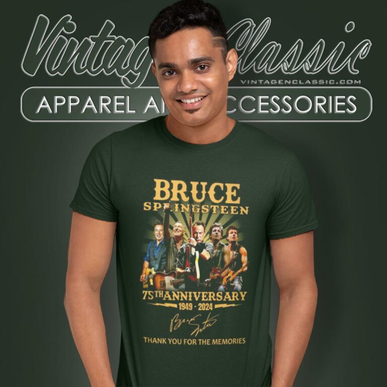 Bruce Springsteen Shirt 75th Anniversary 1949 2024 Thank You For The Memories T Shirt Bruce Springsteen Shirt 75th Anniversary 1949 2024 Thank You For The Memories T Shirt