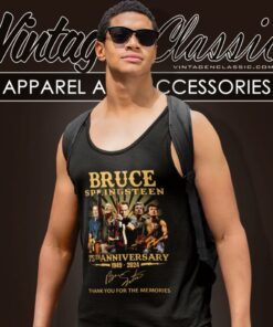 Bruce Springsteen Shirt 75th Anniversary 1949 2024 Thank You For The Memories Tank Top Racerback