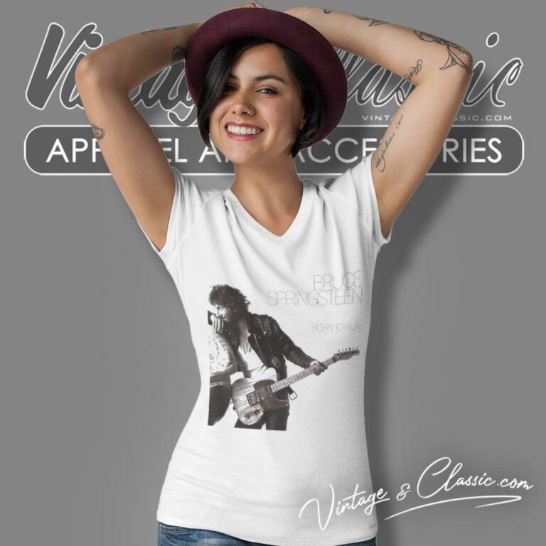 Bruce Springsteen Shirt Born To Run V Neck TShirt Bruce Springsteen Shirt Born To Run V Neck TShirt