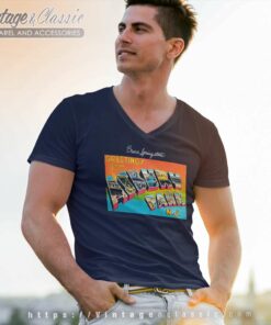 Bruce Springsteen Shirt Greetings From Asbury Park V Neck TShirt