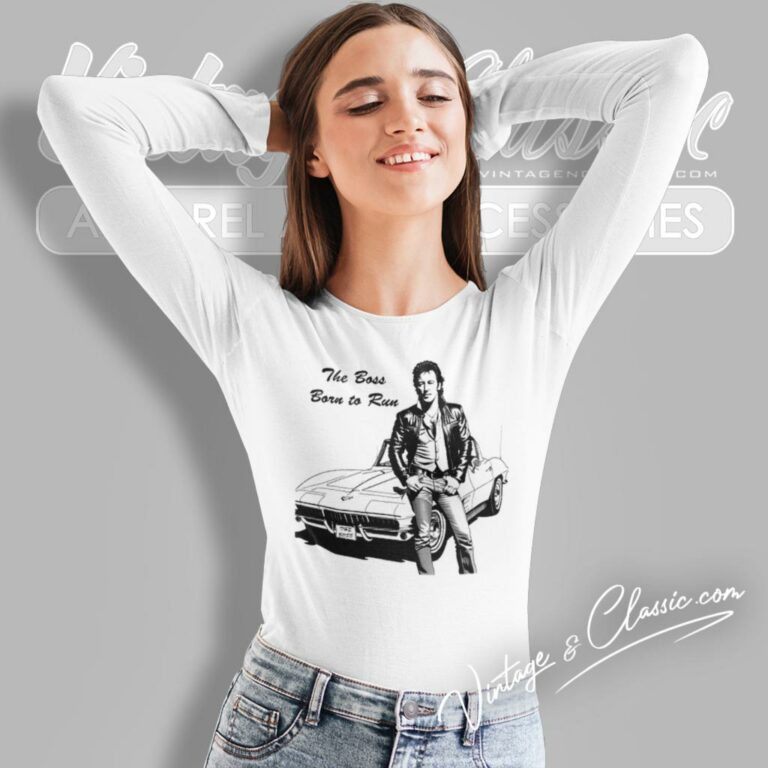 Bruce Springsteen Shirt The Boss Born To Run Long Sleeve Tee Bruce Springsteen Shirt The Boss Born To Run Long Sleeve Tee