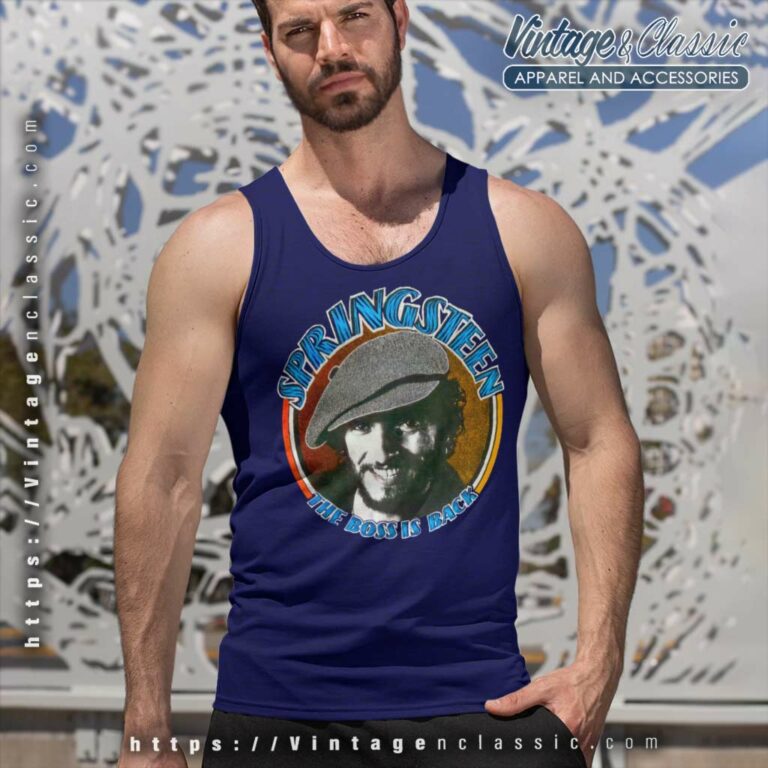 Bruce Springsteen Shirt The Boss Is Back Tank Top Racerback Bruce Springsteen Shirt The Boss Is Back Tank Top Racerback