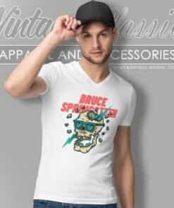 Bruce Springsteen Skull V Neck TShirt