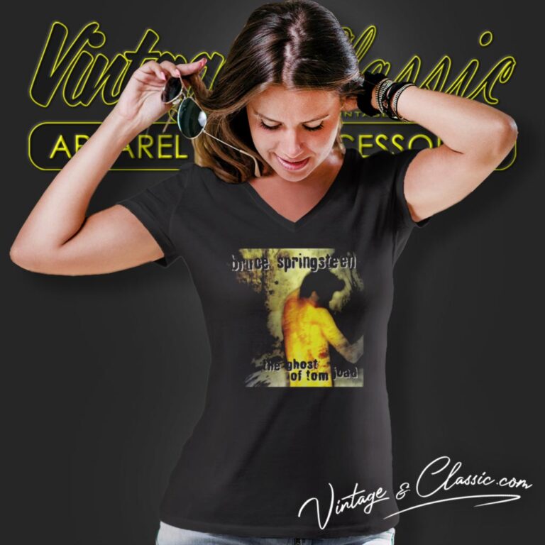 Bruce Springsteen The Ghost Of Tom Joad V Neck TShirt 1 Bruce Springsteen The Ghost Of Tom Joad V Neck TShirt 1