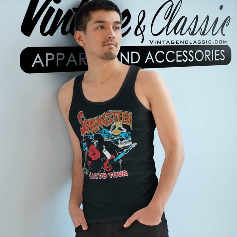 Bruce Springsteen Us 1978 Tour Tank Top Racerback Bruce Springsteen Us 1978 Tour Tank Top Racerback