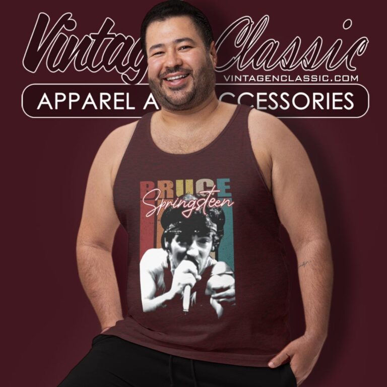 Bruce Springsteen Vintage Retro Tank Top Racerback Bruce Springsteen Vintage Retro Tank Top Racerback