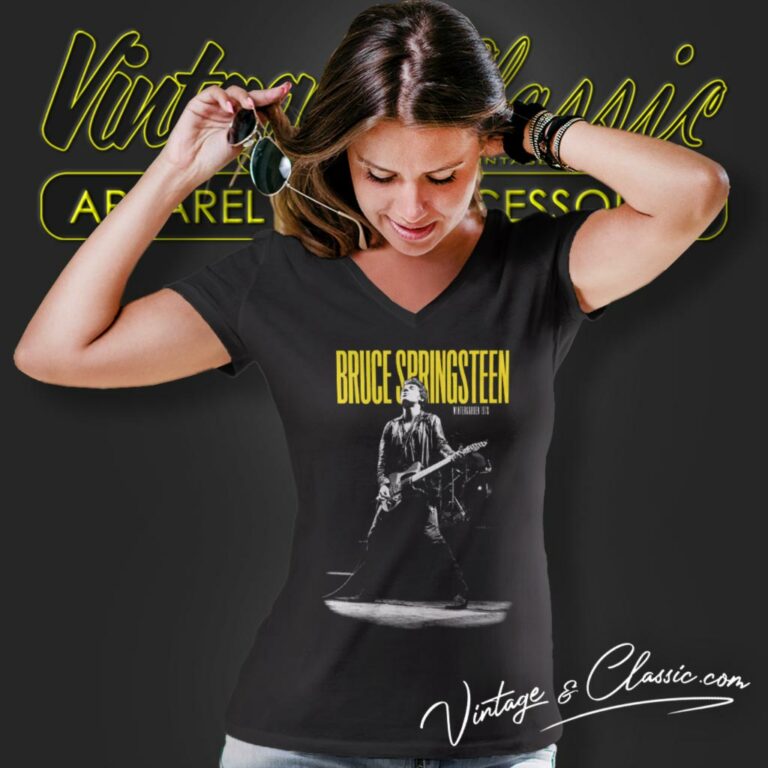 Bruce Springsteen Winterland Ballroom Guitar V Neck TShirt Bruce Springsteen Winterland Ballroom Guitar V Neck TShirt