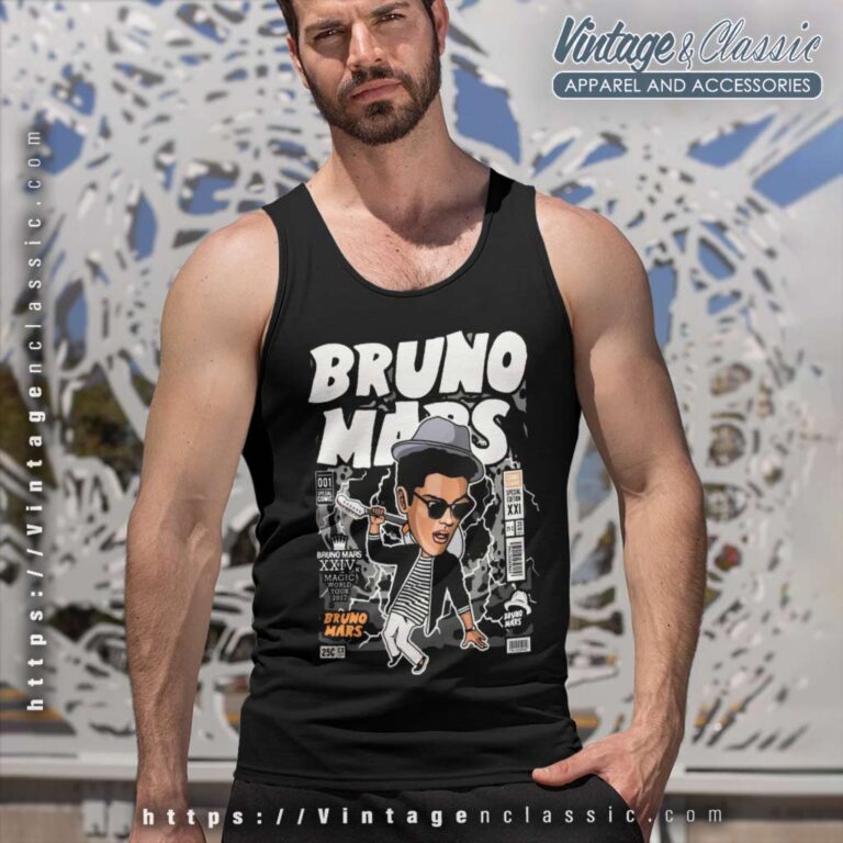 Bruno Mars Comic Tour 2023 Tank Top Racerback Bruno Mars Comic Tour 2023 Tank Top Racerback