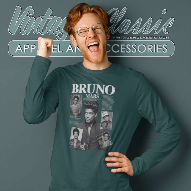 Bruno Mars Music Shirt Bruno Mars Concert 2023 Long Sleeve Tee Bruno Mars Music Shirt Bruno Mars Concert 2023 Long Sleeve Tee