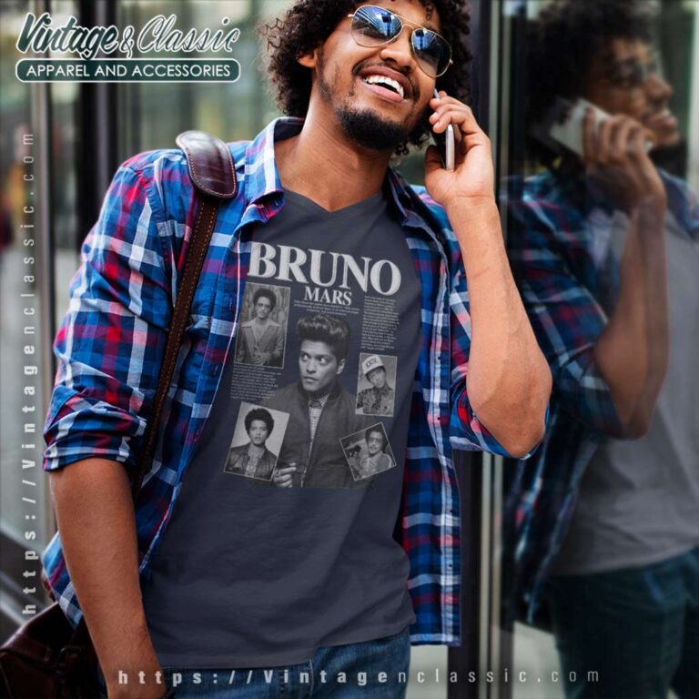 Bruno Mars Music Shirt Bruno Mars Concert 2023 V Neck TShirt Bruno Mars Music Shirt Bruno Mars Concert 2023 V Neck TShirt