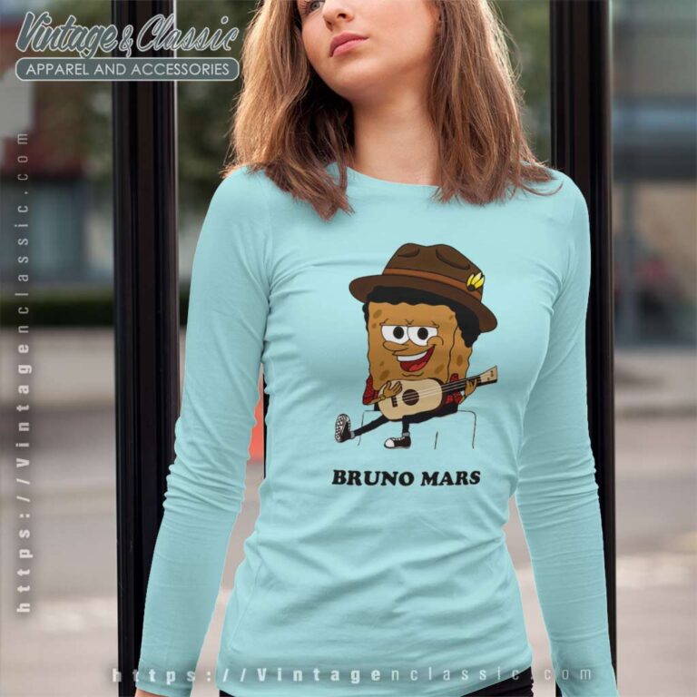 Bruno Mars Spongebob World Tour 2023 Long Sleeve Tee Bruno Mars Spongebob World Tour 2023 Long Sleeve Tee