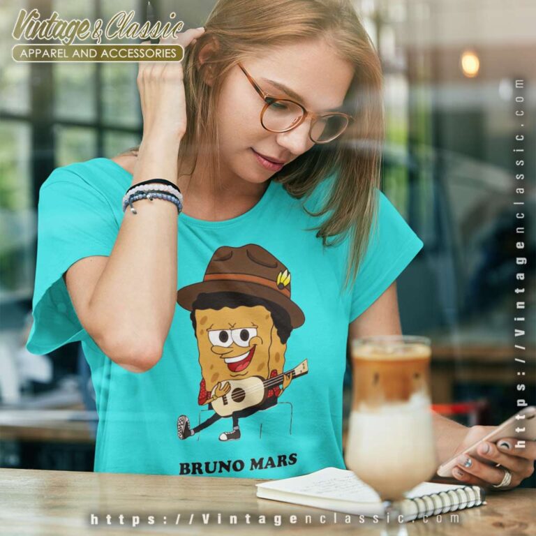 Bruno Mars Spongebob World Tour 2023 Women TShirt Bruno Mars Spongebob World Tour 2023 Women TShirt